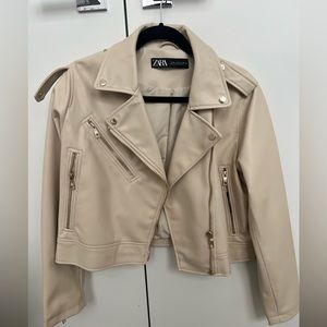Zara Faux Leather Biker Jacket